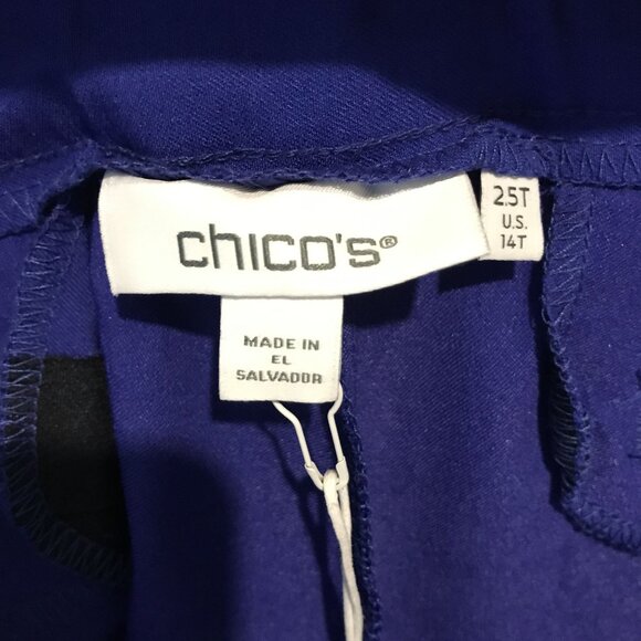 Chicos So Slimming Brigitte Blue Wide Leg Pants Womens 14T  (2.5T) - Picture 4 of 11